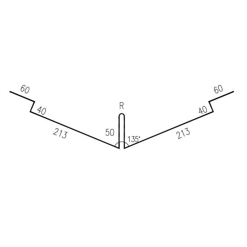 Úžlabí RS725V-135-40 SP25 RAL3009 0