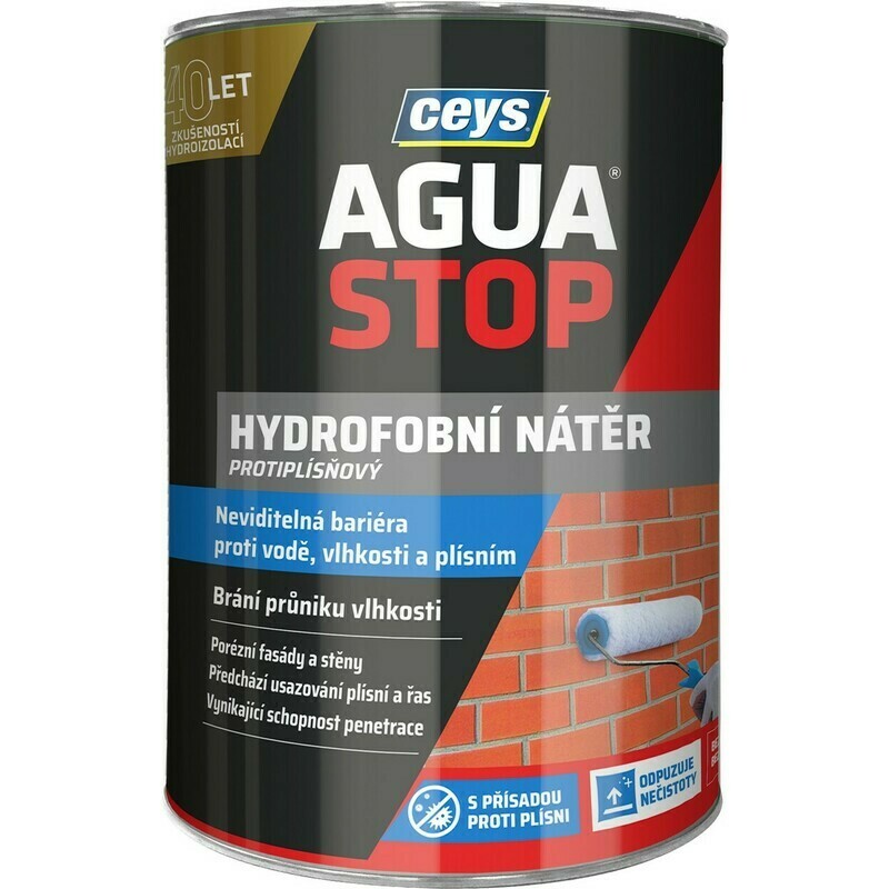 Nátěr hydrofobní Ceys AGUA STOP protiplísňový 5 l