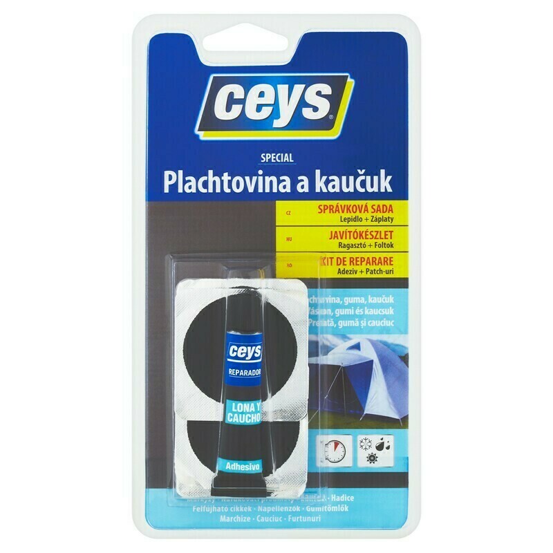 Lepidlo na plachtovinu a kaučuk Ceys SPECIAL sada 7 ml