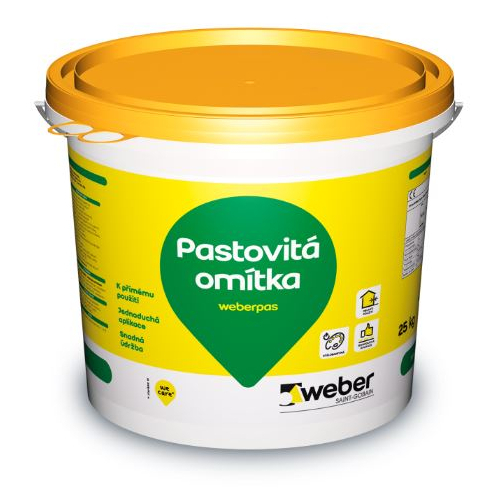 Omítka pastovitá weberpas ExtraClean zrnitá 1 mm FI3D 25 kg Weber