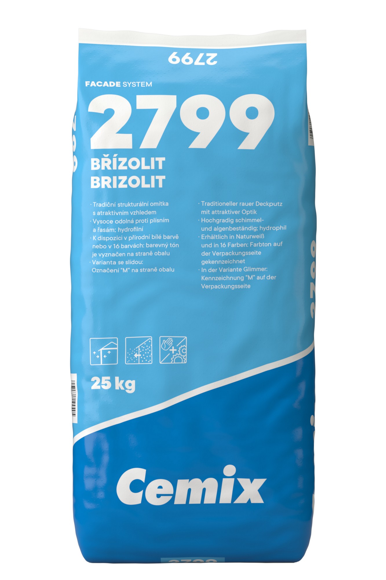 Omítka minerální Cemix 2799 BŘÍZOLIT barev. sk.2 25 kg Cemix