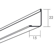 Profil obvodový Ecophone Connect 15×22×3000 mm Saint-Gobain Ecophon AB (PL)