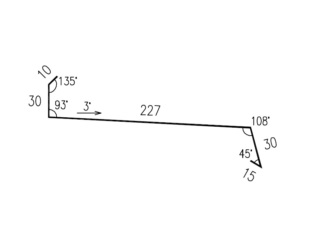 Oplechování římsy RS312A SP25 RAL8004 0