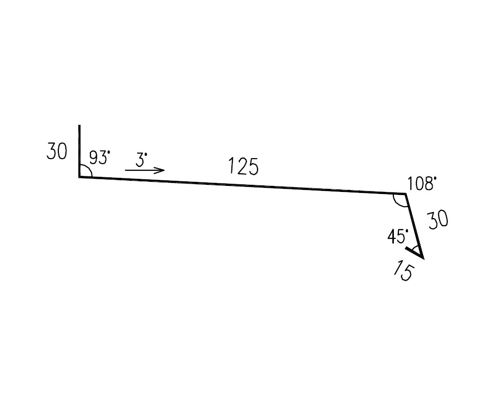 Ohýbaný lakovaný parapet RS200S-30 SP25 2M264 0