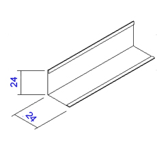 Profil obvodový AMF Ventatec pro kazetové podhledy (24×24×3000 mm)