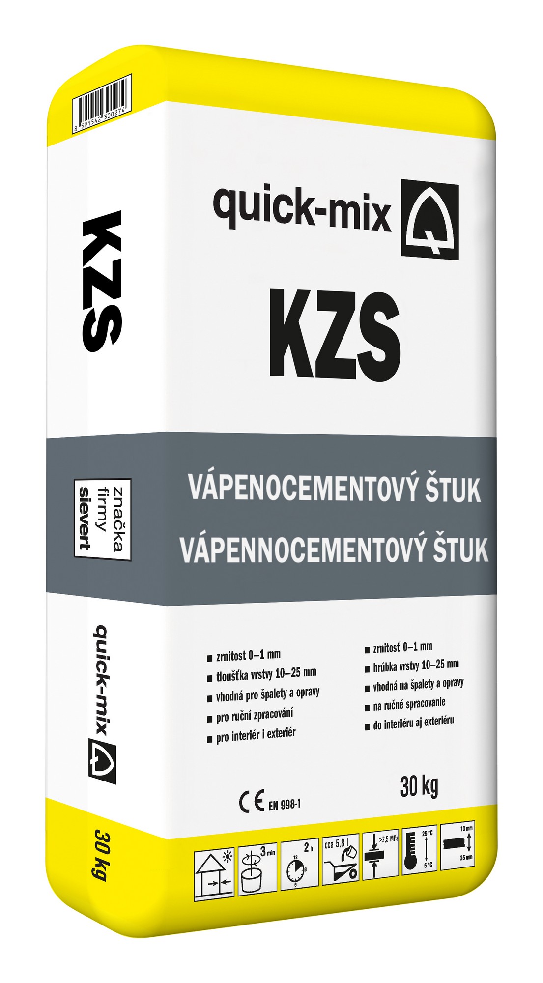 Štuk vápenocementový Sakret/Quick-mix KZS 30 kg Quick-mix