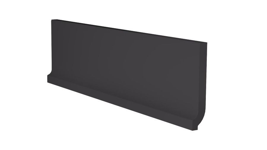 Sokl s požlábkem Rako Taurus Color 8×30 cm černá TSPKF019