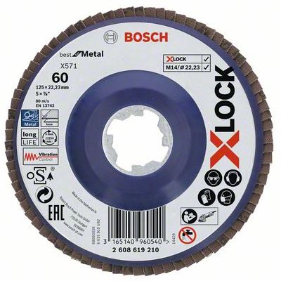 Kotouč lamel. Bosch X571 Best for Metal X-LOCK RV 125 mm 60 BOSCH