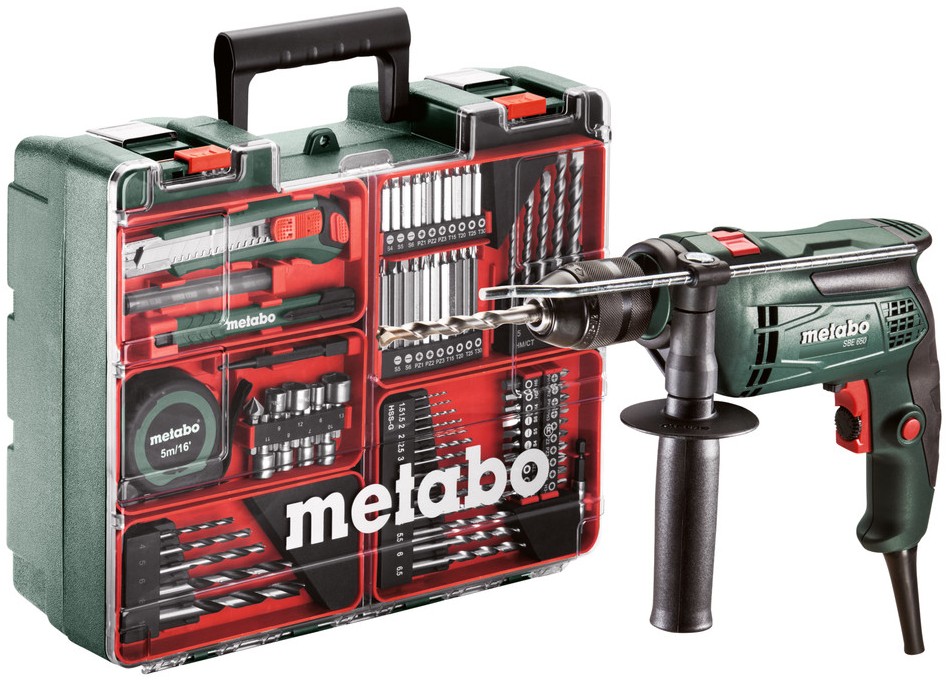 Vrtačka s příklepem Metabo SBE 650 Set METABO