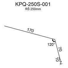 Okapový plech RS250S-120 SP25 RAL7035 0