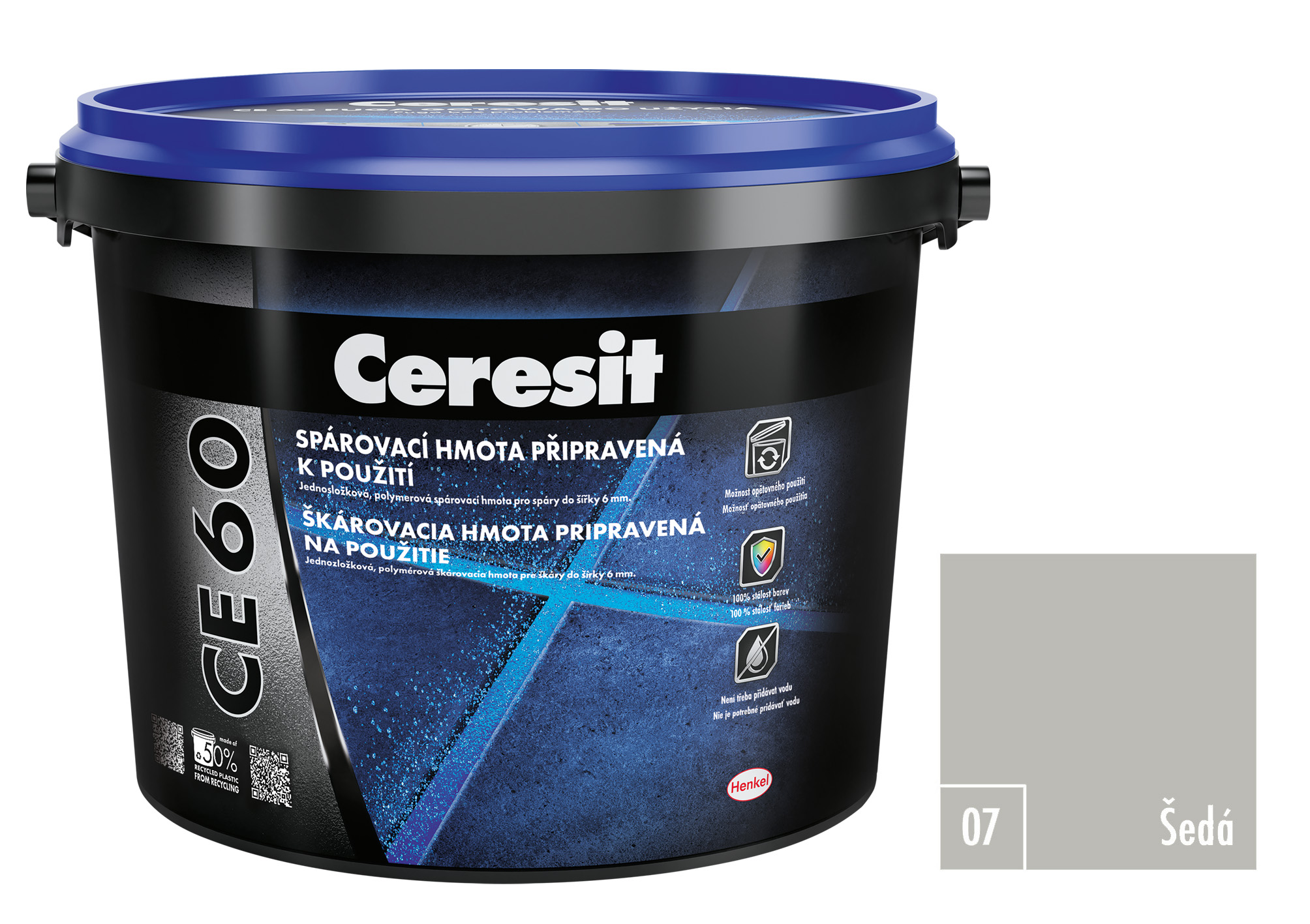 Hmota spárovací Ceresit CE 60 grey 2 kg HENKEL ČR spol. s.r.o