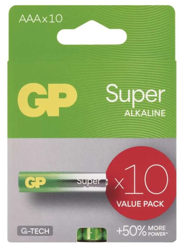 Baterie GP Super Alkaline AAA 10 ks GP