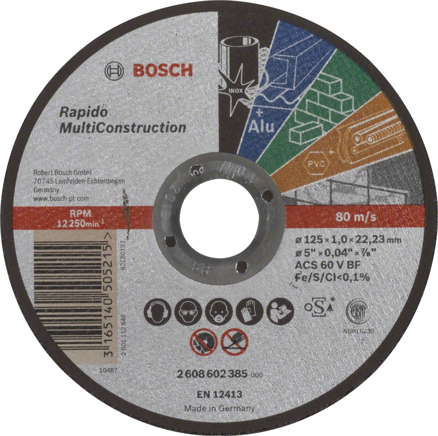 Kotouč řezný Bosch Rapido Multi Construction 125×1 mm BOSCH