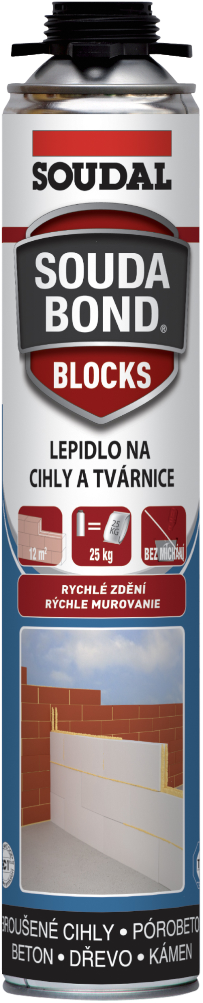 Pěna polyuretanová Soudal Soudabond ZDIVO pistolová 750 ml Soudal