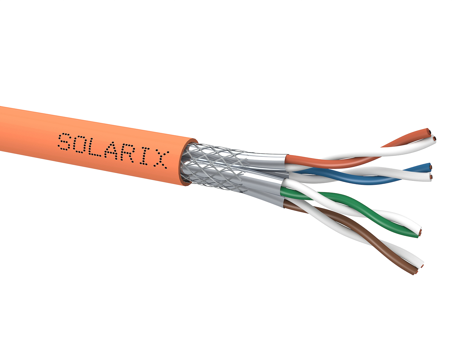 Kabel instalační Solarix CAT7 SSTP 2× stíněný LSOH 500 m Solarix