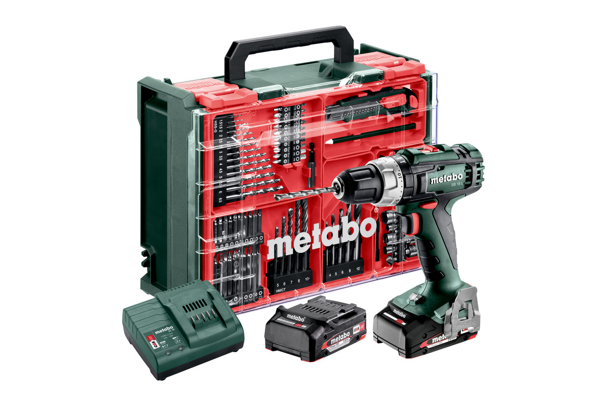 Šroubovák vrtací s příklep. AKU Metabo SB 18 L MD + přísl. Metabo